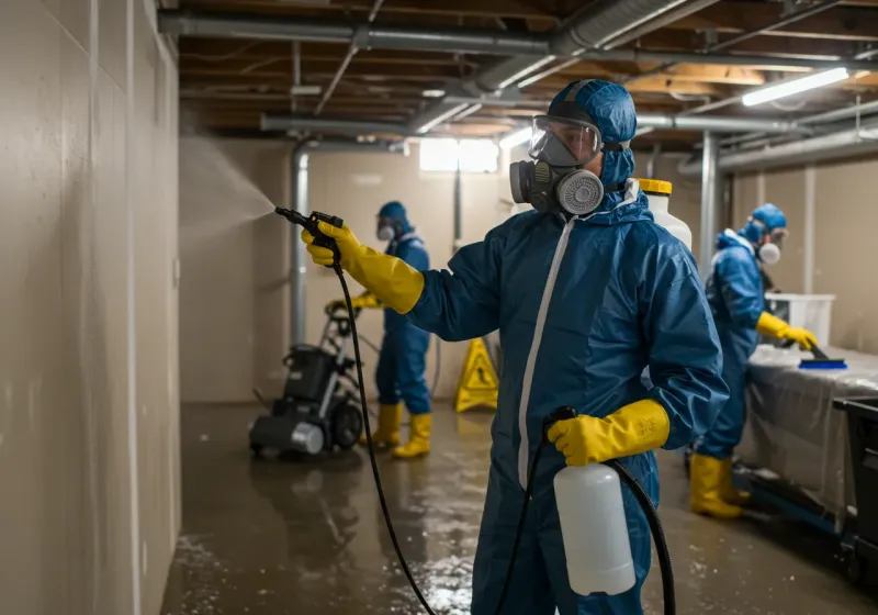 Basement Sanitization and Antimicrobial Treatment process in Utah County, UT