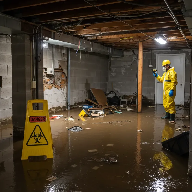 Flooded Basement Electrical Hazard in Utah County, UT Property